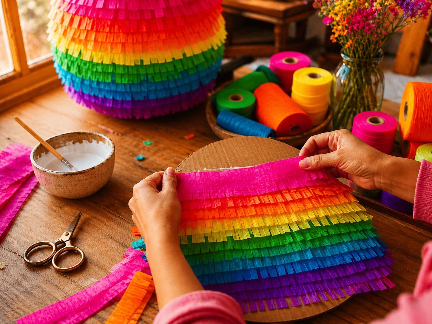 Piñate handmade colorate, realizate manual de Piñata Petreceri pentru petreceri